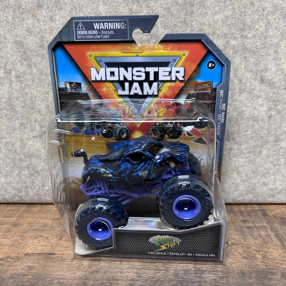 Monster Jam Night Storm Truck Series‎ 36 NEW 1:64 Scale Crazy Creatures 2023